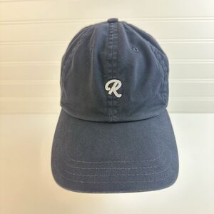 Rivay New York Chainstitch "R" Cotton Twill Hat Navy Blue Strapback 6 Panel Cap